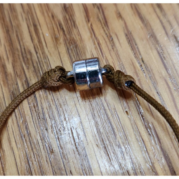 SBDS Cord Charm Bracelet with Silver Tone Connecting Circles & Magnetic Closure - Picture 5 of 7